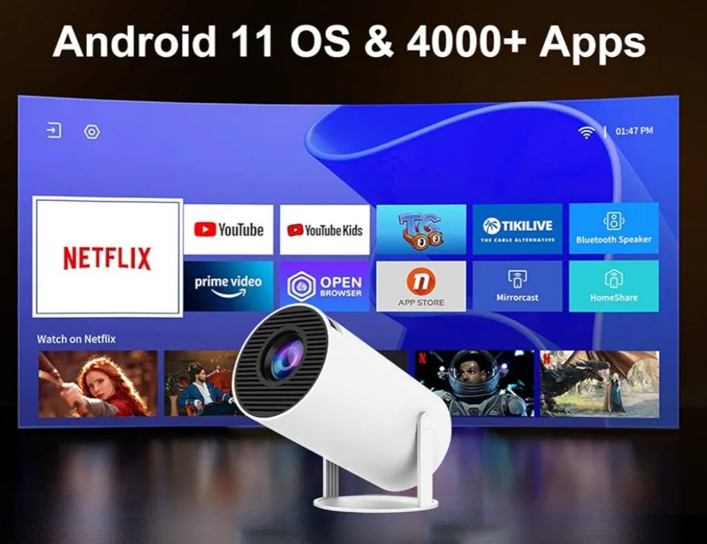 Miniproyector LED Hy300 Smart Android 11